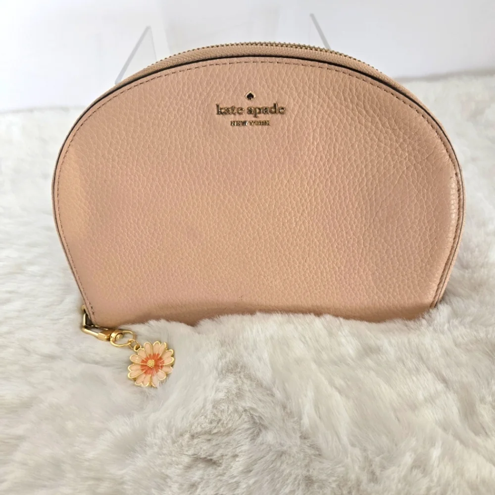 Kate Spade Light Pink Pebbled Leather Jackson Street Half Moon Women's Wristlet